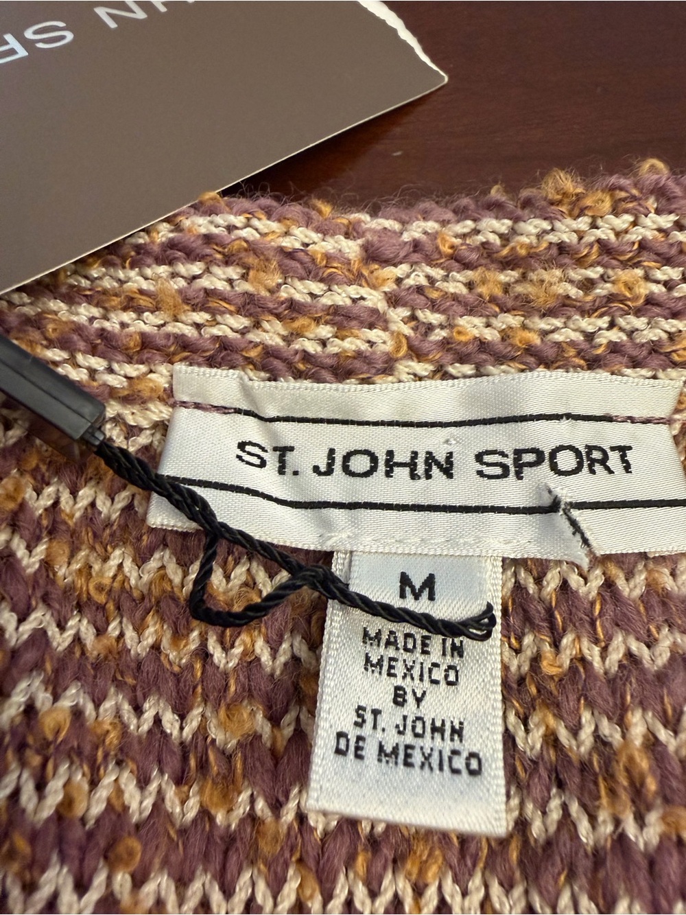 NWT ST. JOHN SPORT Button-Up Cable Cardigan Sweater - Picture 6 of 6